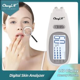Analyzer CKEYIN Digitale huidanalysator Gezicht Moisture Detector Monitor LCD Display Face Oil Tester Skin Condition Pen Geheugenfunctie