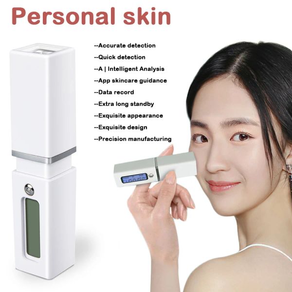 Analizador Máquina analizadora facial LCD Digital Escáner para el cuidado de la piel Prueba de aceite de humedad facial Uso doméstico Herramientas de belleza Dispositivo de diagnóstico de la piel SPA