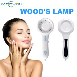 Analizador Mooyou Lámpara UV Analizador de piel UV Lámpara de madera Prueba de piel facial Examen Analizador de aumento Lámpara Máquina Lámpara de madera