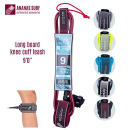 Ananas Surf Surfboard Knuch Cuff Lash 9ft.274 cm.Cordon de sécurité de la corde de jambe de pied Longboard SUP 7 mm TPU double swivels en acier inoxydable 240507