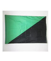 Anarchoprimitivisme Vlag Groen Zwart 150x90cm 3x5ft Bedrukking Polyester Club Teamsporten Binnen met 2 messing doorvoertules7516585