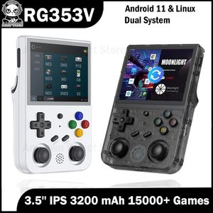 ANBERNIC RG353V RG353VS 64 128 256 G Screen tactile Players de jeu manuel Android 11 Linux Dual System Portable Video Game Console 240410