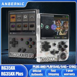 Anbernic RG35XXRG35XX plus lecteur de jeu portable 3.5 IPS 640 * 480 Écran Portable Video Game Player Christmas Gifts 5000 Jeux 240410