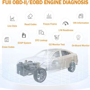 ANCEL AD410 OBD2 Scanner Automotive Car Diagnostic Tool ODB2 Code Reader Effacer les codes d'erreur Multi langues moteur OBD 2 Scanner