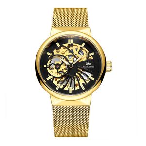 Oude Kameel Explosie Stijl Horloge Mode Hot-selling Mesh Riem Heren Hol Door Bodem Handmatig Mechanisch