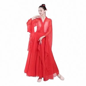 Vêtements traditionnels chinois anciens Hanfu Femmes Filles Performance sur scène Costume de danse folklorique Femmes Lg Manches Dr z9ag #