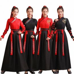 Trajes de año nuevo tradicional chino antiguo de la dinastía Tang hanfu drag dr ropa para damas mujer conjunto de ropa de invierno W2Yz #