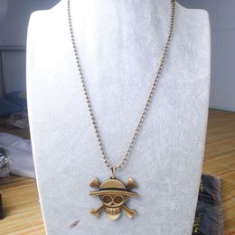 Pendentif Pirate en cuivre antique, cadeau pour hommes, filles et garçons, longue chaîne en métal, collier à Suspension, bijoux C065