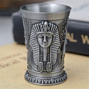Verre en métal de l'egypte antique, Bar, maison, Cocktail, liqueur, tasse en cuivre, verres à vin courts, pharaon Cléopâtre Ramses Ra God2155