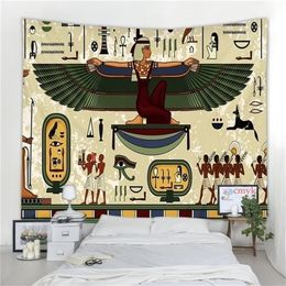Tapiz egipcio antiguo para colgar en la pared, decoración del dormitorio del hogar, colcha, arte 220512
