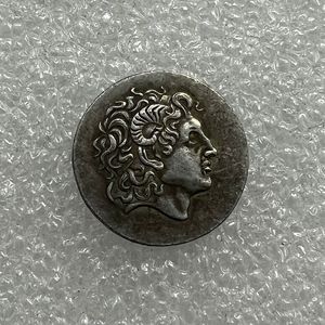 Copie de pièces de monnaie grecques antiques en métal plaqué argent artisanat cadeaux spéciaux Type3418