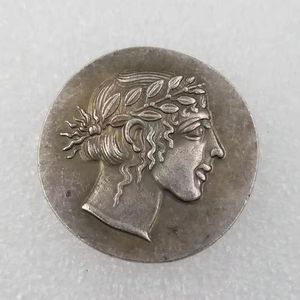 Copie de pièces de monnaie grecques antiques, artisanat en métal plaqué argent, cadeaux spéciaux, Type2964