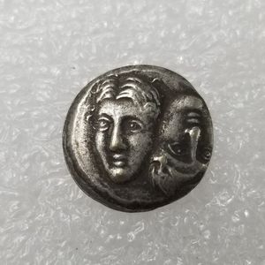 Copie de pièces de monnaie grecques antiques en métal plaqué argent artisanat cadeaux spéciaux Type77