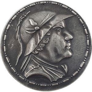 Copie de pièces de monnaie grecques antiques, artisanat en métal plaqué argent, cadeaux spéciaux, Type2623