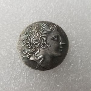 Copie de pièces de monnaie grecques antiques en métal plaqué argent artisanat cadeaux spéciaux Type449