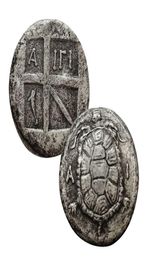 Oude Griekse Eina Turtle Silver Coin Aegina Aegina Zee Turtle Badge Roman Mythology Carving Collection6030700