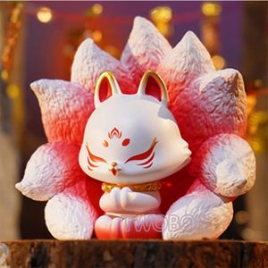 Ancient Nine Fox Fairy Series 2 Blind Box Toys Mystery Mistery Figure Caja Surprise Kawaii Modèle d'anniversaire Gift 240422