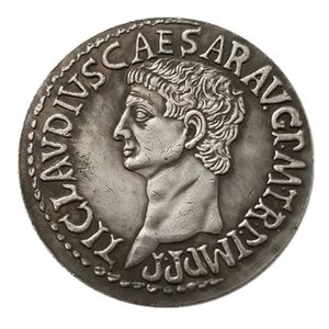 Copie de pièces de monnaie romaines antiques en métal plaqué argent artisanat cadeaux spéciaux Type3426