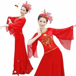 femmes anciennes chinois Traditial Folk Dance Fan Costumes costumes yangko pour femme natial yangge danse natial vêtements dres l0i8 #