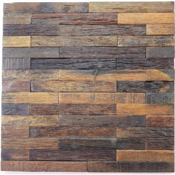 Azulejo de pared de madera antiguo contra salpicaduras NWMT010 panel de madera natural mosaico decoración de pared azulejos de mosaico 2060884