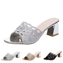 y las sandalias estadounidenses de las mujeres europeas de las mujeres del comercio exterior Retro de gran tamaño Hollow Hollow High Heel Zapatos casuales para mujeres con Arch Support Sal 'Caual Shoe 122