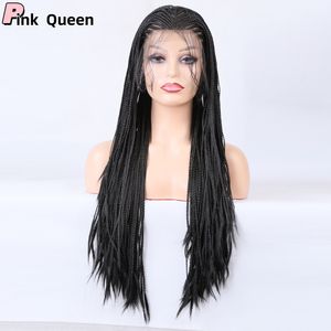 Et Fibre chimique de mode américaine européenne 13 * 4 Wig en dentelle avant trois dreadlocks noirs de 26 pouces de longueur de vacances