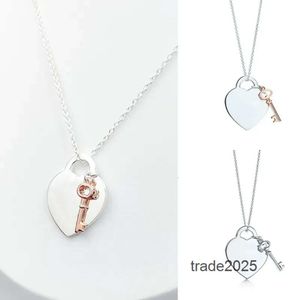 En Heart Key Pendant Necklace for Women 925 Silver Sterling Luxury Jewelry Gifts Co Drop 220412