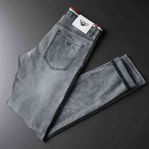 Jeans Slim pour hommes, Leggings Slim, Style assorti, broderie spéciale, marque de mode