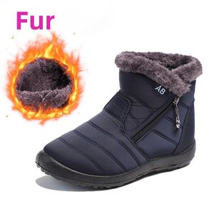 Et taille de neige en plein air designer nous unisexe s chaussures hommes femmes femmes du peluche hivernale imperméable bottes chaussures de chaussures de fourrure de fourrure