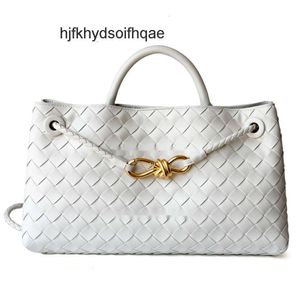 Andiamo Bags Bottegs Bag Designer Venetas Tote Leather High Top Layer Cowhide Nieuwe bakken metalen touwgesp gewogen één dames schouderhandtas 29 cm ppy9