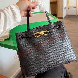 Andiamo sac fourre-tout Cassette sac concepteur tissage sac épaule sac à bandoulière en cuir véritable 5A qualité mode sac à main pour les femmes