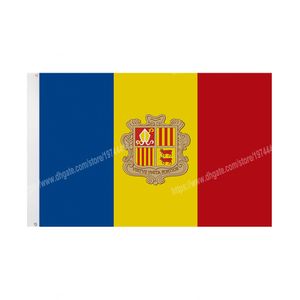 Andorra Flags National Polyester Banner Flying 90 * 150 cm 3 * 5ft Bandera en todo el mundo en todo el mundo al aire libre se puede personalizar