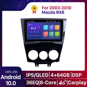 Android 10.0 2G+32G QLED Reproductor de unidad principal de radio con dvd para automóvil para Mazda RX8 2003-2010 con Bluetooth GPS