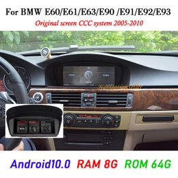 Android 10.0 8GB RAM 64G ROM Auto dvd-speler Multimedia BMW 5-serie E60 E61 E63 E64 E90 E91 E92 525 530 2005-2010 CCC-systeem Stere301x