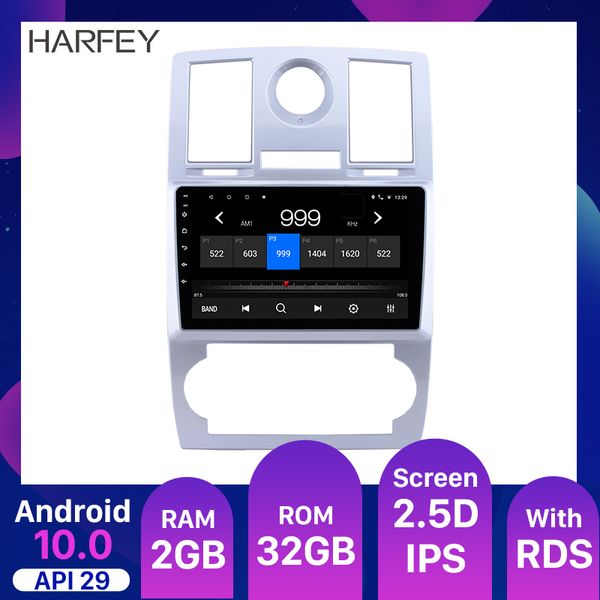 Android 10.0 Lecteur DVD de voiture stéréo 9 pouces Radio à écran tactile HD pour Chrysler Aspen 300C 2004-2008 Prise en charge Bluetooth AUX Carplay