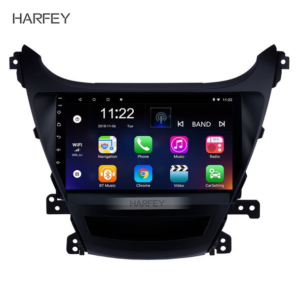 Lecteur dvd stéréo de voiture Android 10.0 pour 2014-2016 Hyundai Elantra auto radio 9 