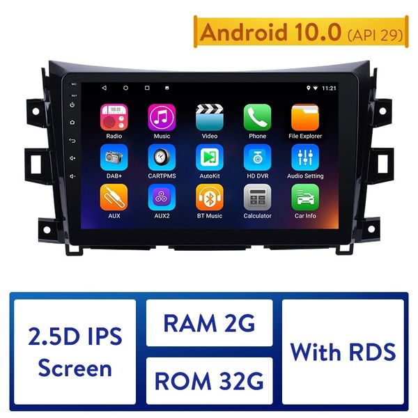 Lecteur d'unité multimédia de radio dvd de voiture de Double Din d'android 10.0 pour 2011-2016 Nissan NAVARA Frontier NP300 Renault alask