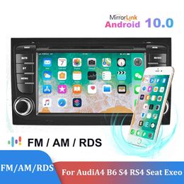 Android 10.0 DSP autoradio stéréo 7 ''RDS FM AM lecteur de Navigation GPS 2G + 32G Carplay 2Din pour AudiA4 B6 S4 RS4 Seat Exeo