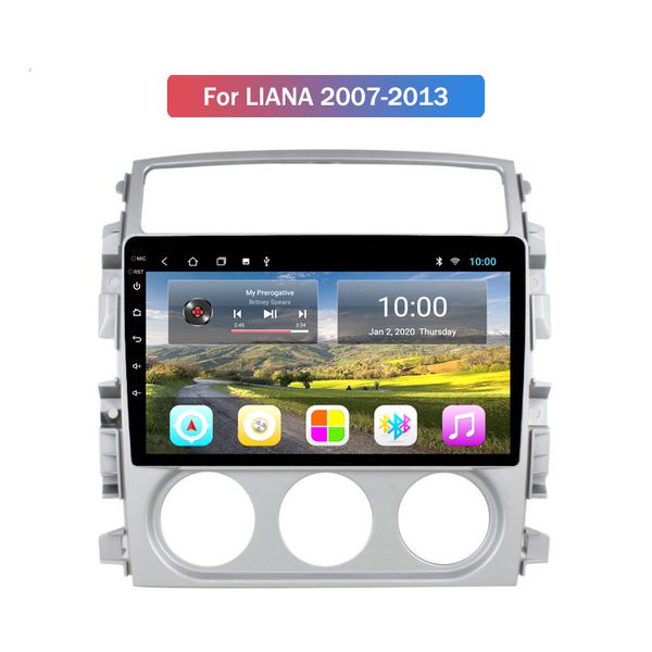 Android 10.0 Quad-core 2 Din Unité principale stéréo vidéo de voiture dans le tableau de bord Autoradio Navigation GPS 2 Go de RAM Bluetooth Miroir Wifi pour SUZUKI LIANA 2007-2013