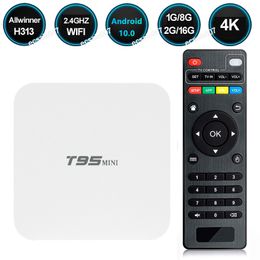 Android 10.0 TV Box 2 GB 16 GB T95 Mini AllWinner H313 Quad Core 2.4G Wifi HDR 3D 4K Smart TVBox Home Films Media Player