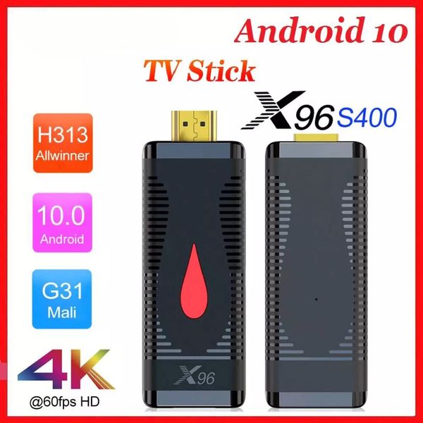 Android 10,0 TV BOX X96 S400 TV Stick ANDROID 10 Allwinner H313 Quad Core 4K 2,4G Wifi reproductor multimedia Youtube 2G16G TVBox Dongle