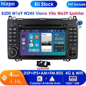 Android 10 2 Din Auto Radio voiture DVD GPS pour Mercedes Benz B200 classe B W169 W245 Viano Vito W639 Sprinter W906 Bluetooth Carplay