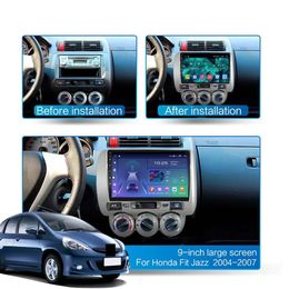 Android 10 2 Din autoradio vidéo lecteur multimédia auto stéréo GPS carte pour HONDA FIT JAZZ 2001-2008201t