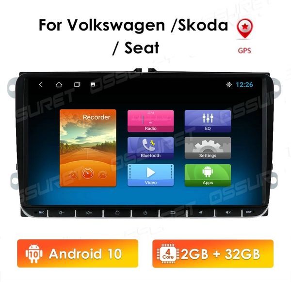 Android 10 9quot 2din Car DVD pour Polo Golf 5 6 PASSAT B6 CC TIGUAN TOURAN EOS SHARAN SCIROCCO CADDY avec GPS NAVI5803493