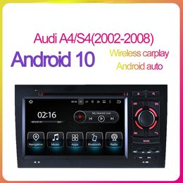 Android 10 CAR DVD Multimedia Stereo Radio Player GPS Navigation CarPlay Auto voor Audi A4/S4 (2002-2008) 2Din