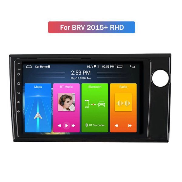 Android 10 Coche Reproductor de DVD Sistema multimedia para Honda BRV 2015-2021 RHD con 2 DIN