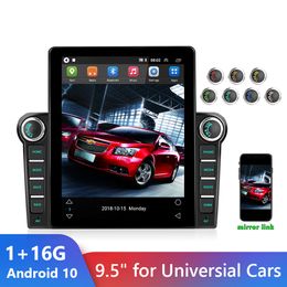 Android 10 Autoradio Scherm 9.5 "2 DIN 1 + 16G Stereo-ontvanger Auto Multimedia Player Auto FM GPS Navigator Audio voor auto's