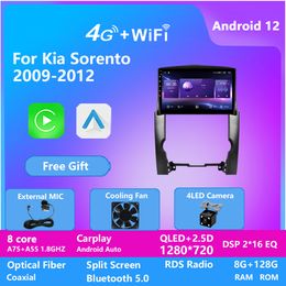Android 12 Vide Touch Screen Car Video Player GPS voor Kia Sorento 2009-2012 Multimediakop Device Unit Bt WiFi DSP