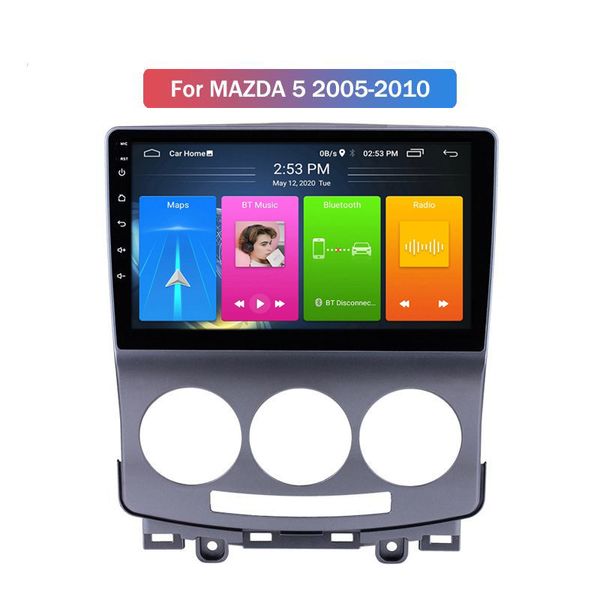 Lecteur dvd de voiture de navigation gps android 10 stéréo pour Autoradio MAZDA 5 2005-2010