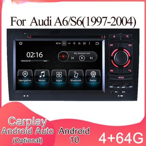 Android 10 GPS Navigation voiture multimédia DVD stéréo lecteur Radio Carplay Auto pour Audi A6/S6 (1997-2004) 2din